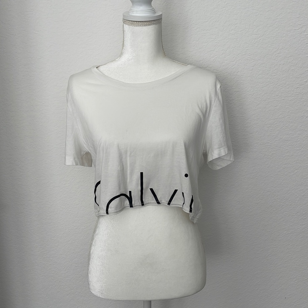 Calvin Klein Jeans white crop top size XS